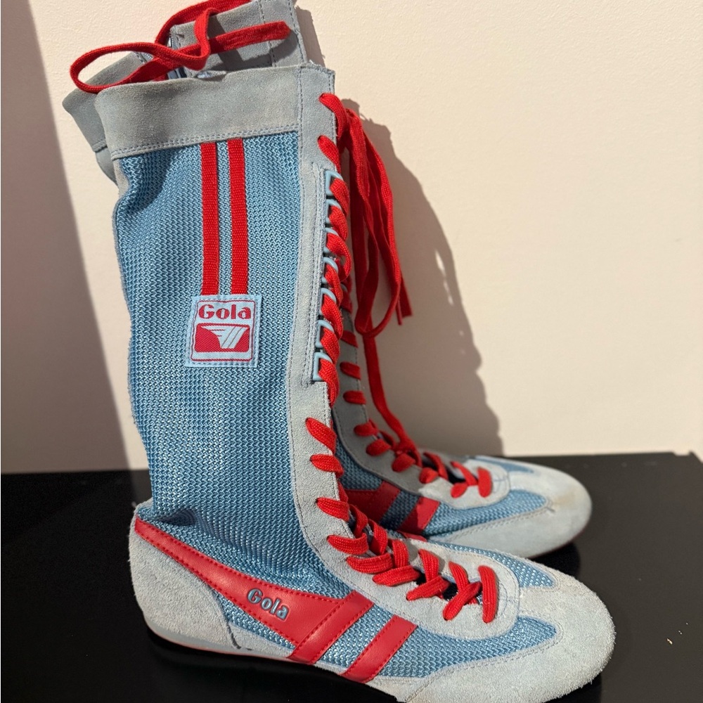 Gola Red and Blue High-Top Boots